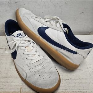 Size 11.5 - Nike SB Heritage Vulc Summit White Navy Skateboard Shoes Sneakers